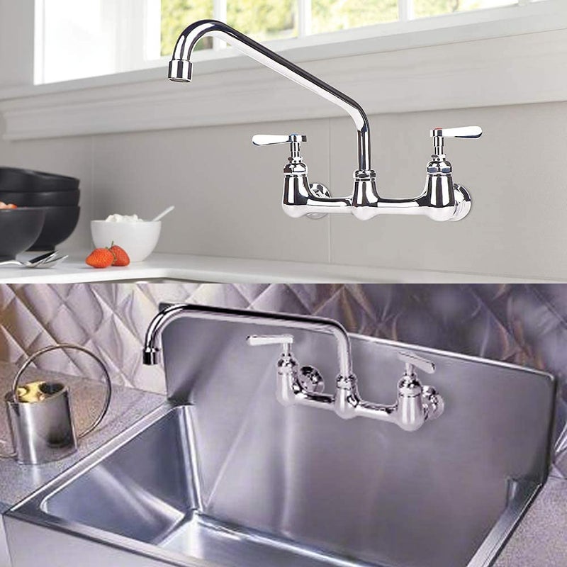 COOLWEST Swivel Spout Replacement Kit for Commercial Kitchen Sink Faucet 8 Inch Short Swing Spouts with 2.2 GPM Aerator Chrome Finish - Image 5